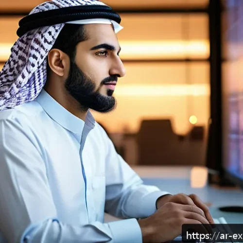 Home 33 유추의 활용 기술적 문제 해결 사례 - A professional Middle Eastern software engineer in a modern office setting, deeply focused on a larg...