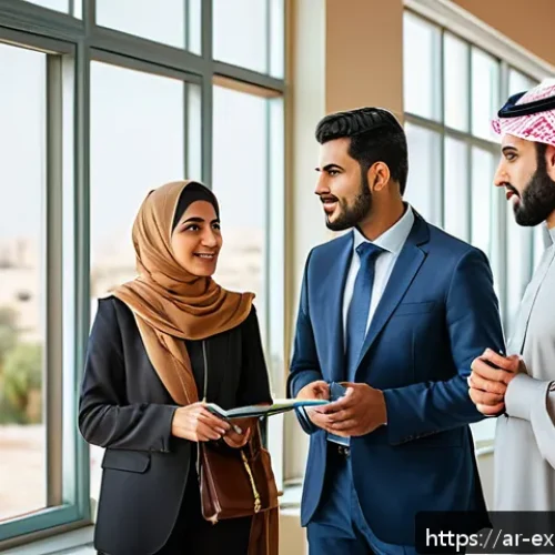 Home 32 유추를 통한 의사결정 개선 사례 - A professional Arab business meeting scene in a modern office setting, showing diverse Middle Easter...